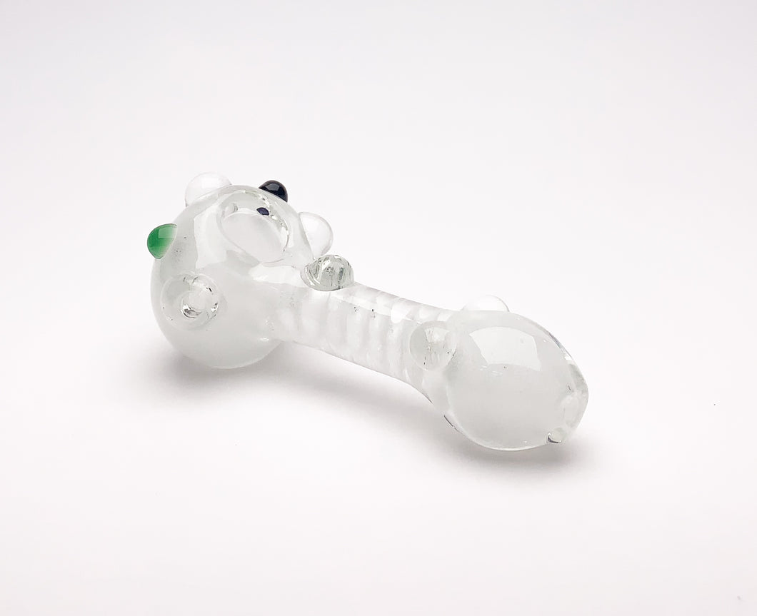 Thick UV Spiral Frit Glass Pipe