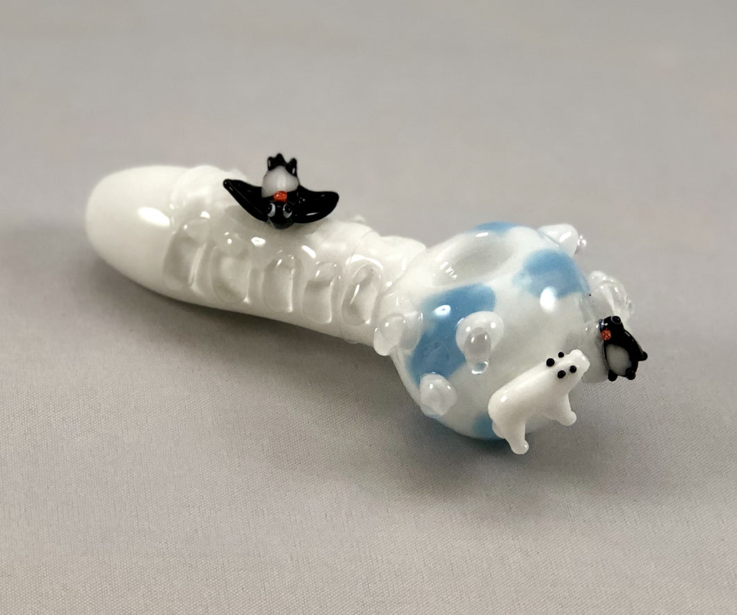 Icy Penguins Spoon Pipe (Small)