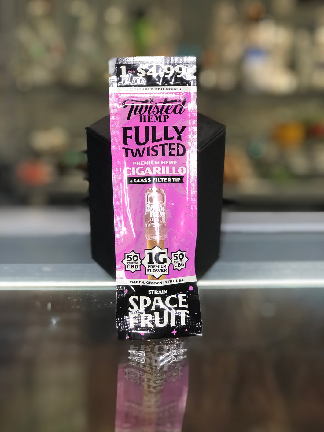 Twisted Hemp Wrap W/Glass Tip
