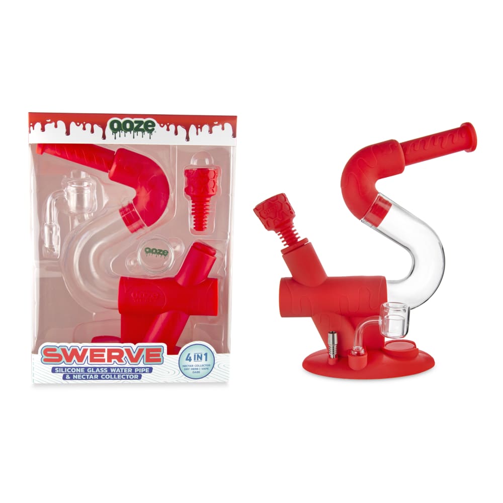 Ooze Swerve Silicone Water Pipe 4 in 1 – Ultra Violet Smoke